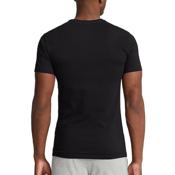 Polo by Ralph Lauren Black Tee Crew Neck Slim Fit 1” Polo embroidery Size XL - Picture 3 of 9